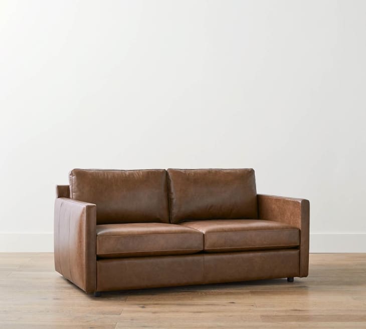 Pacifica Square Arm Leather Sofa at Pottery Barn