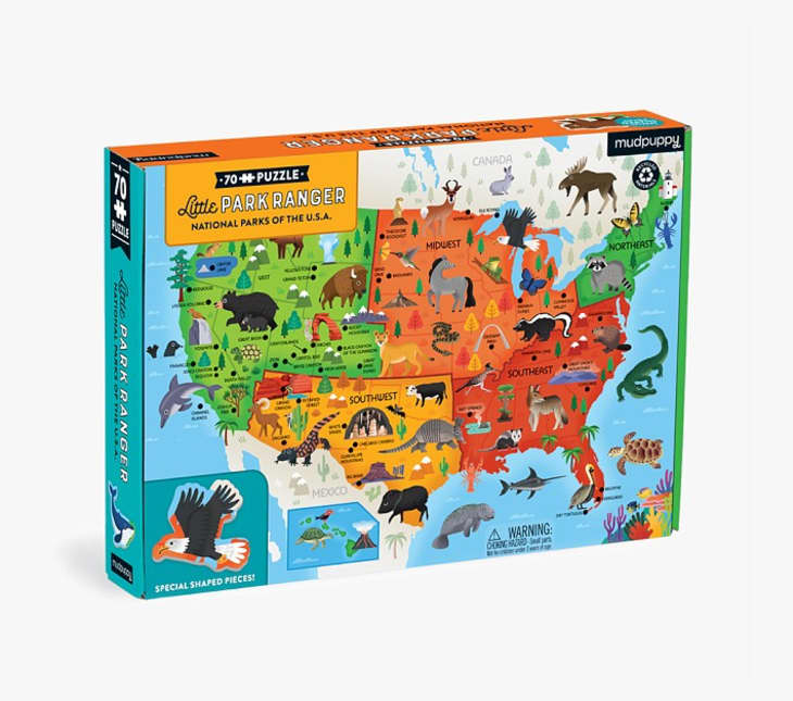 Product Image: Mudpuppy Little Park Ranger National Parks Map of the U.S.A. Geography Puzzle