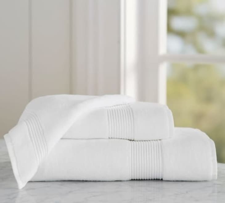 Aerospin Luxe Organic Bath Towel, White or Gray at Pottery Barn