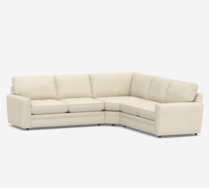 Pearce Square Arm Upholstered 3-Piece L-Sectional with Wedge at Pottery Barn