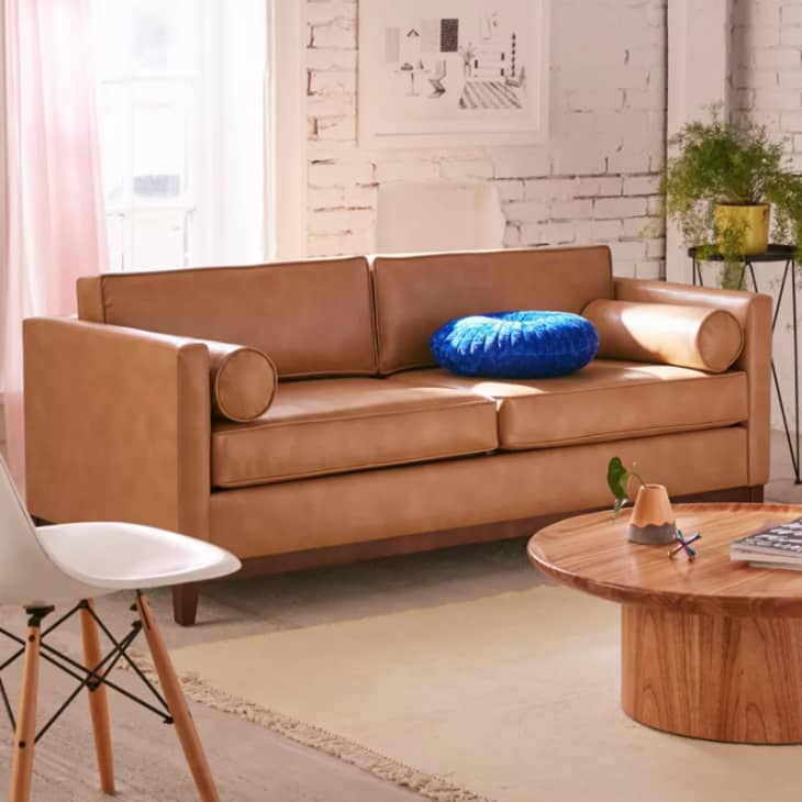 Piper Petite Recycled Leather Sofa at Urban Outfitters