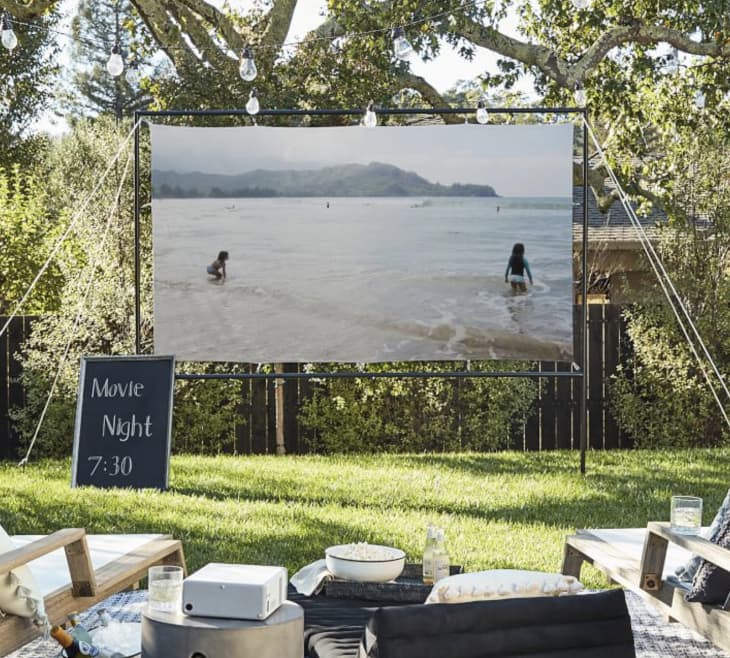 Outdoor Movie Screen at Pottery Barn