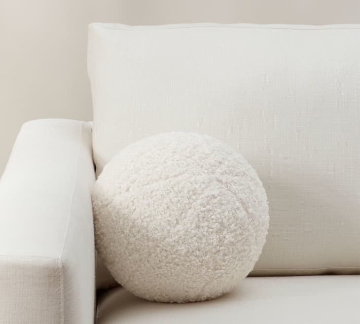 Cozy Teddy Sphere Pillow at Pottery Barn