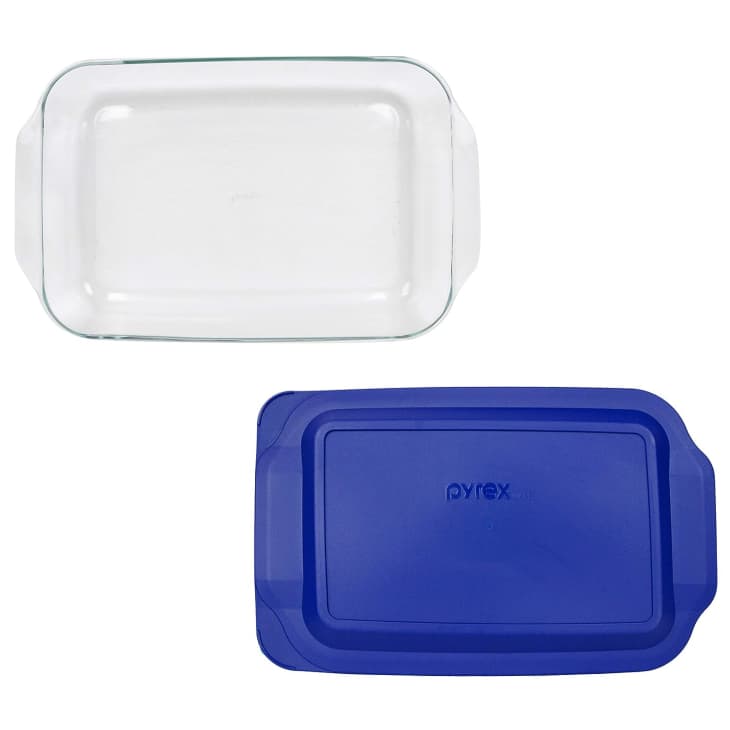 Product Image: Pyrex 3-Quart Glass Baking Dish with Blue Cover