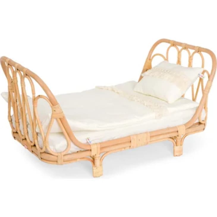 Product Image: Rattan Doll Daybed, Duvet, and Pillow Set