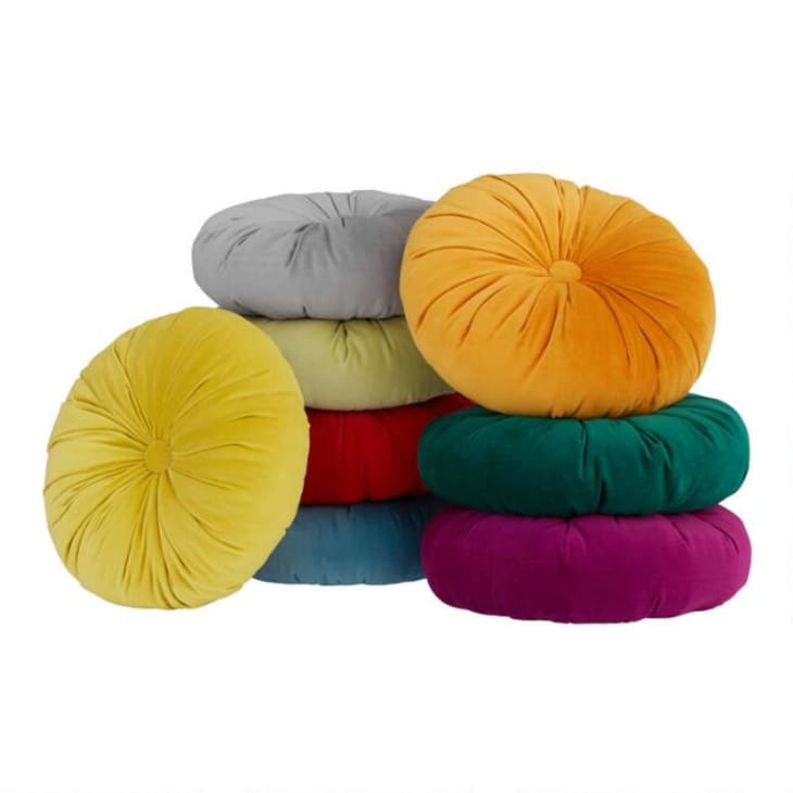 Product Image: Round Tufted Velvet Throw Pillow