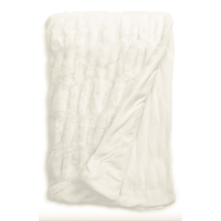 Product Image: Ruched Faux Fur Throw Blanket