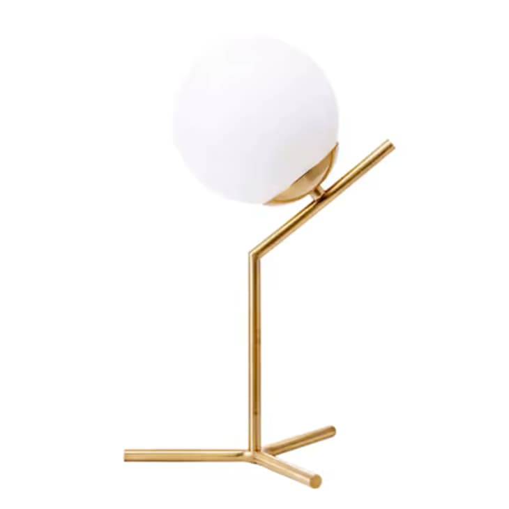 Product Image: Brass 17-inch Inclined Iron Globe Table Lamp