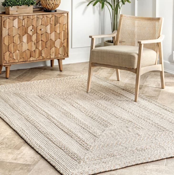 Product Image: Ivory Braided Texture Indoor/Outdoor Area Rug