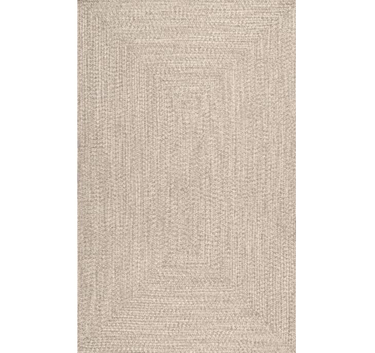 Tan Solid Braided Indoor/Outdoor Area Rug, 5' x 8' at Rugs USA