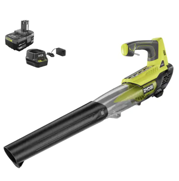 RYOBI Cordless Battery Variable-Speed Jet Fan Leaf Blower with Battery and Charger at Home Depot
