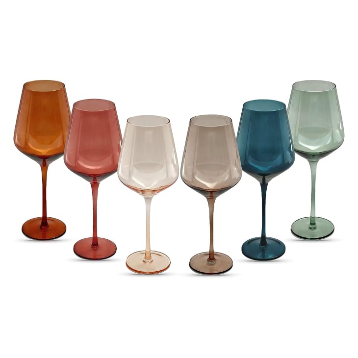 Saludi Colored Wine Glasses at Amazon