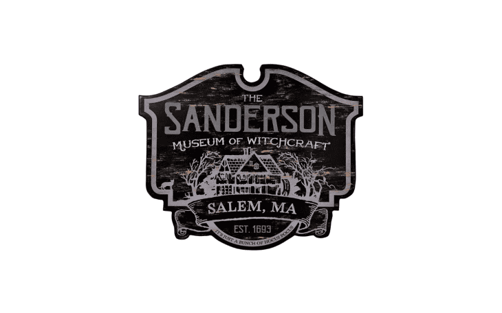 Sanderson Museum of Witchcraft Sign at Spirit Halloween