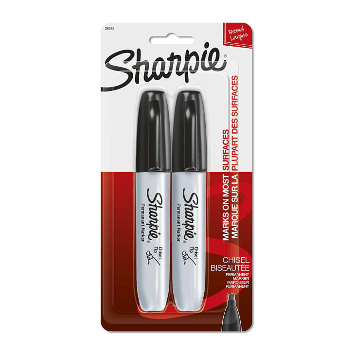 Product Image: Sharpie Permanent Markers, Chisel Tip, Black, 2 Count