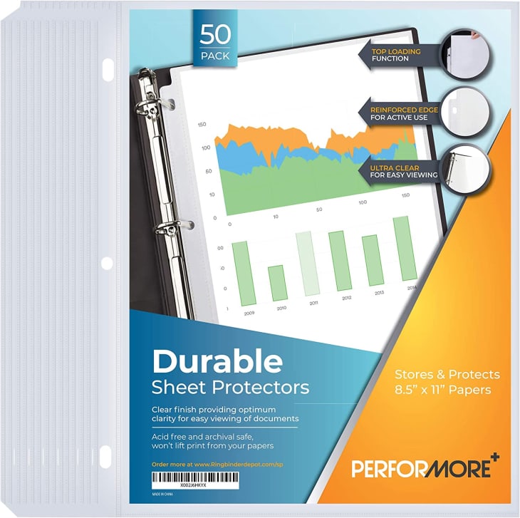 Product Image: 50 Clear Sheet Protectors