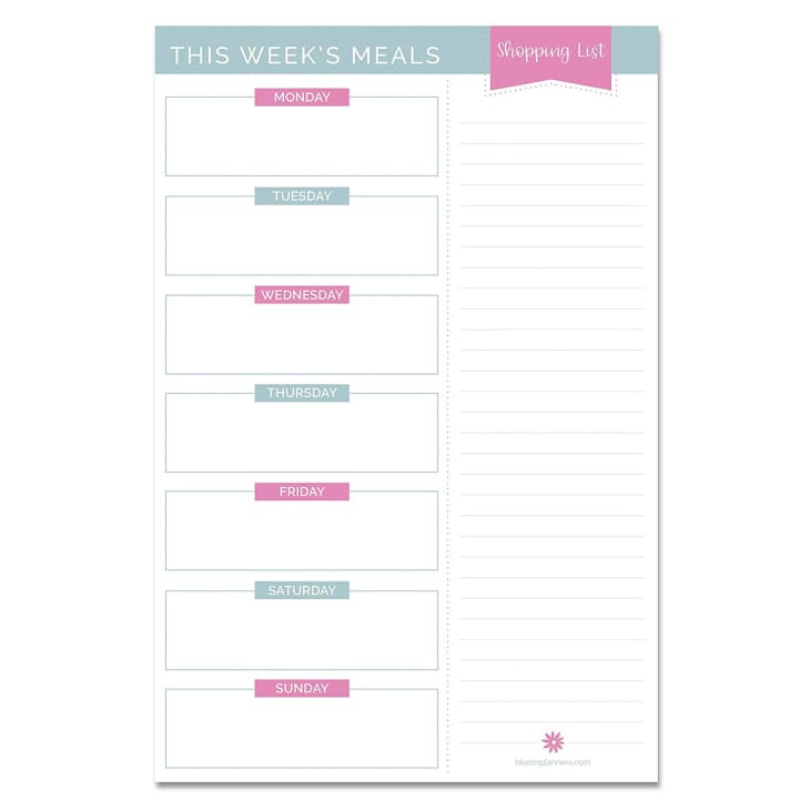 bloom daily planners Weekly Meal Planning Pad at Amazon