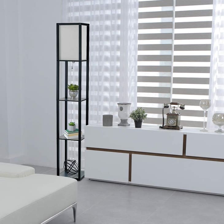 Simple Designs Home Storage Shelf Floor Lamp at Amazon