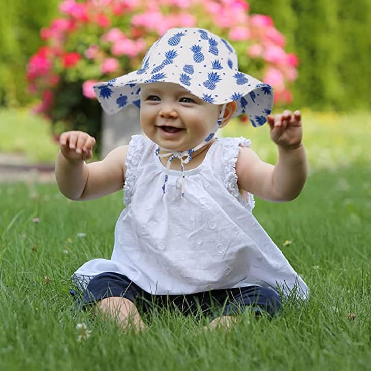 SimpliKids UPF 50+ UV Ray Sun Protection Wide Brim Baby Sun Hat at Amazon