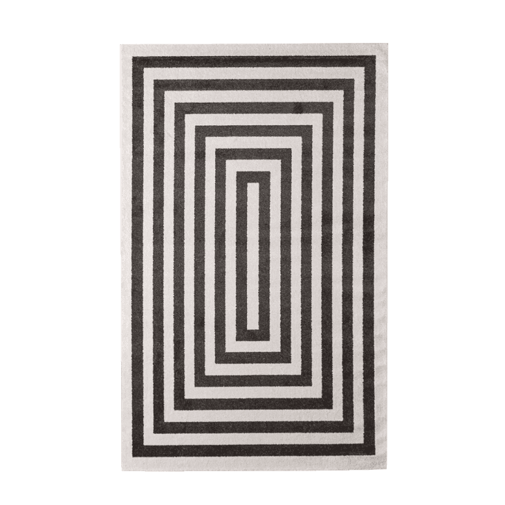 Gray Janelle Washable Stripes Area Rug, 5' x 8' at Rugs USA