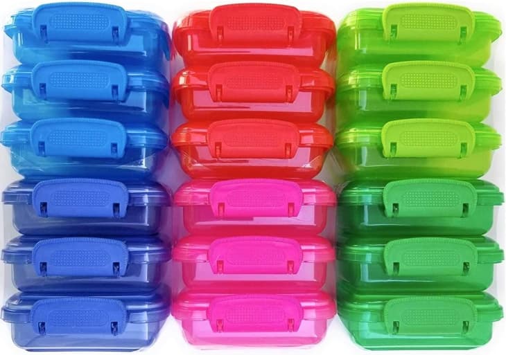 Product Image: Plastic Snack Containers with Lock-Top Lids, Set of 6