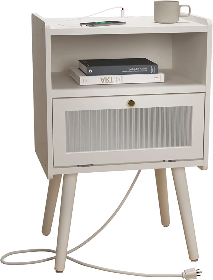 Product Image: SOOWERY Mid Century Modern Nightstand with Charging Station