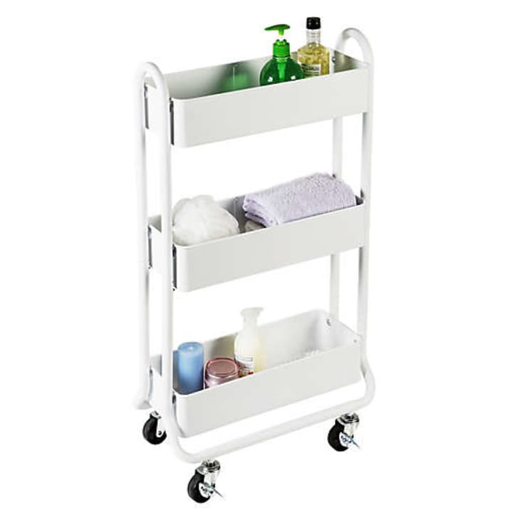 Product Image: Squared Away 3 Tier Narrow Bath Storage Cart in White