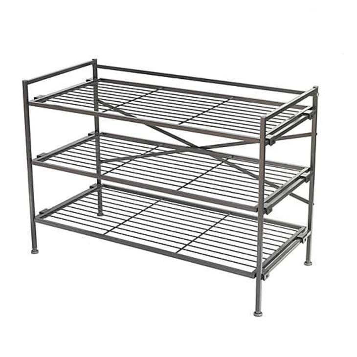 Squared Away 3-Tier Stackable Shoe Rack at Bed Bath & Beyond