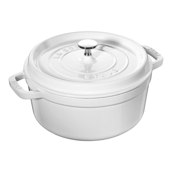 Staub Cast Iron 4-Qt. Round Cocotte, White (Visual Imperfections) at Zwilling