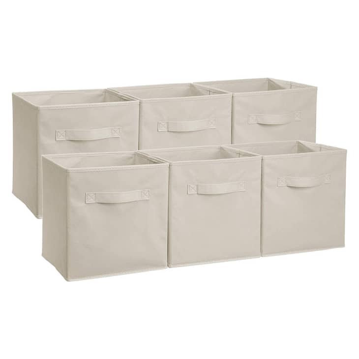 Product Image: Amazon Basics Collapsible Fabric Storage Cubes Organizer with Handles, Pack of 6