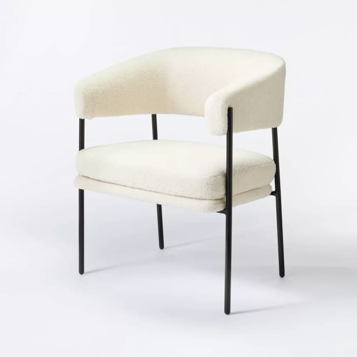 Product Image: Rosemead Metal Frame and Rounded Back Accent Chair Cream
