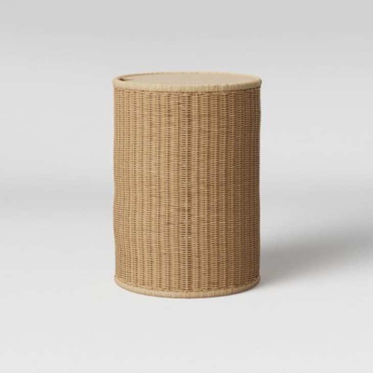 Product Image: Braeswood Wicker Side Table with Removable Wood Top Brown