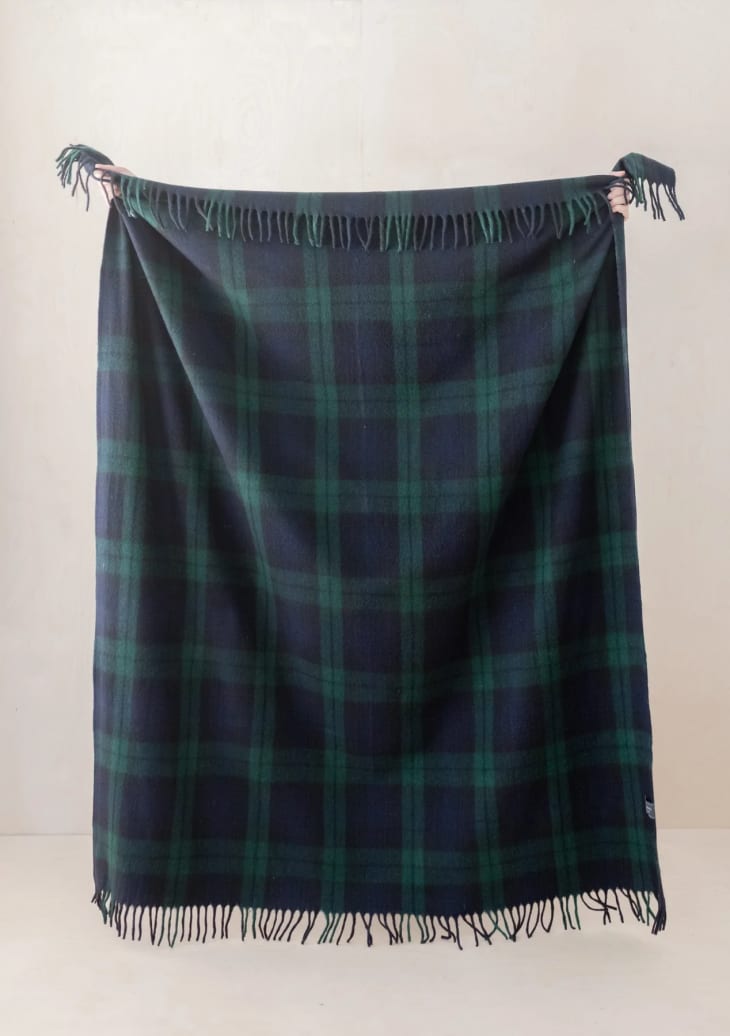 Product Image: Recycled Wool Blanket in Black Watch Tartan