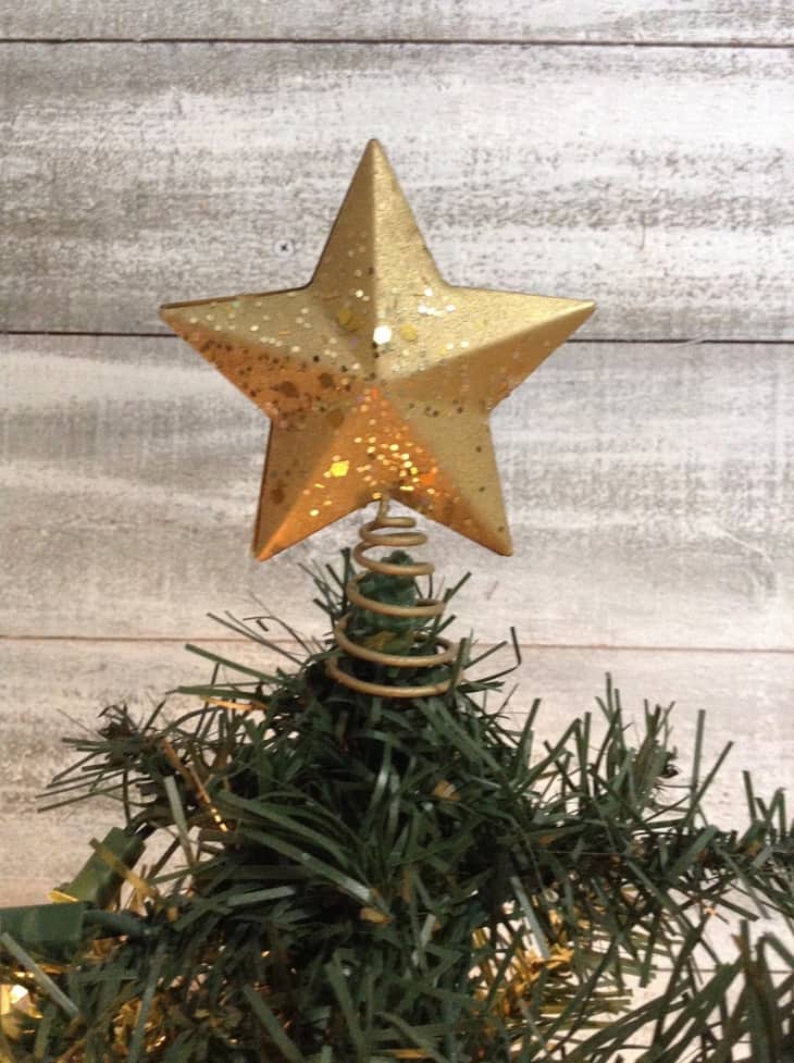 Product Image: Tiny Glittered Gold Star Tree Topper