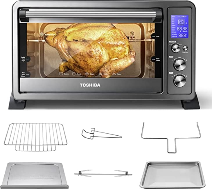 TOSHIBA AC25CEW-BS Large 6-Slice Convection Toaster Oven at Amazon