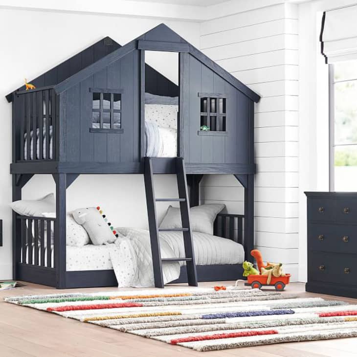 Tree House Twin Over Twin Bunk Bed at Pottery Barn Kids