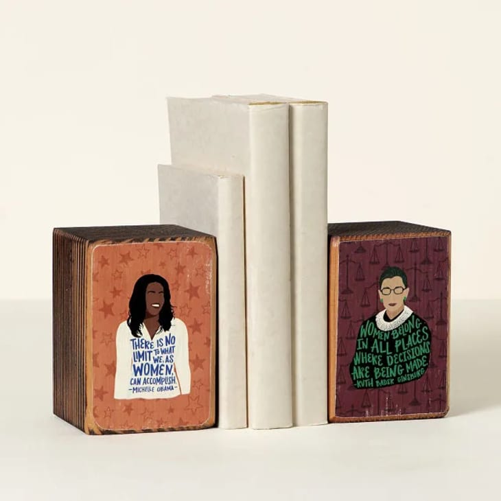 Quotes by Iconic Women Bookends at Uncommon Goods