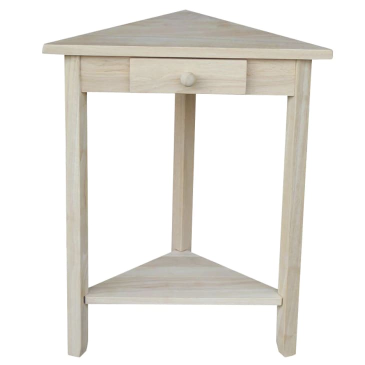 International Concepts Unfinished Storage End Table at Home Depot