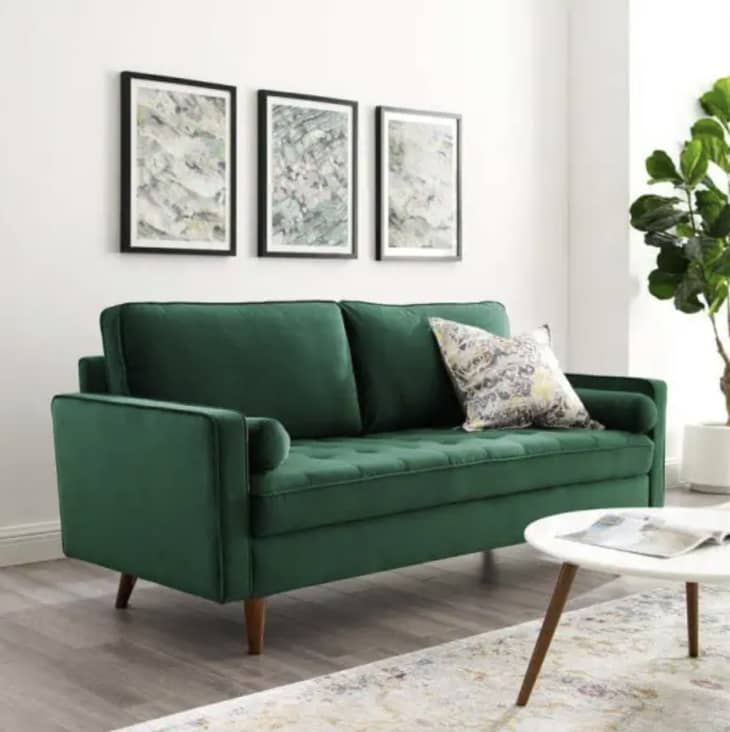 Product Image: Civa Green Velvet 3-Seater Sofa