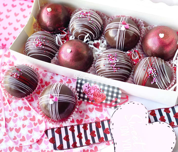 SugarBlushCreations Valentine's Edition 6-Pack Hot Chocolate Bombs at Etsy