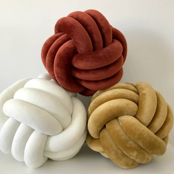 Product Image: Macmaer Velvet Knot Ball Pillow