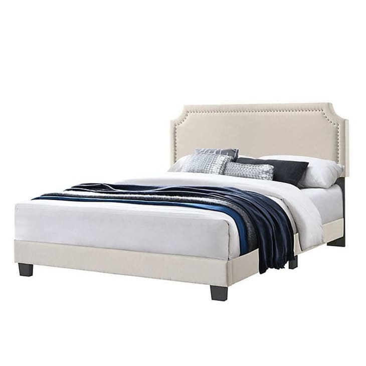 Regal King Velvet Upholstered Panel Bed at Bed Bath & Beyond