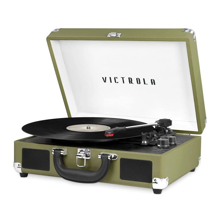 Product Image: Victrola Vintage 3-Speed Bluetooth Portable Suitcase Record Player, Green Olive
