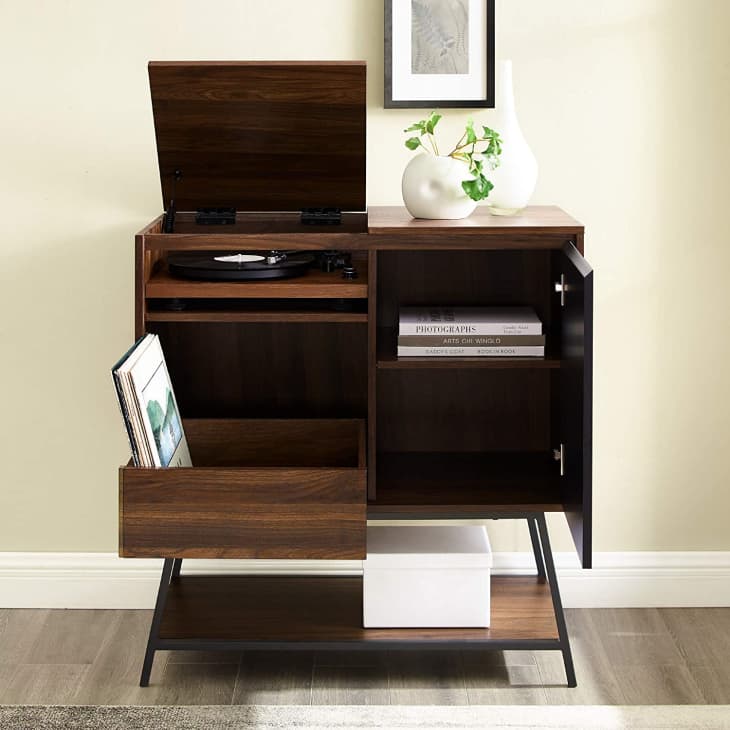Product Image: Walker Edison Modern Rectangle Sideboard with Record Player Storage