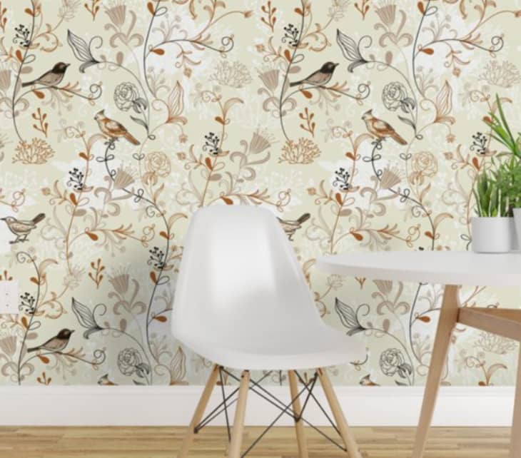 Product Image: Peel-and-Stick Removable Wallpaper Floral Vintage Historic Inspired Nature Birds
