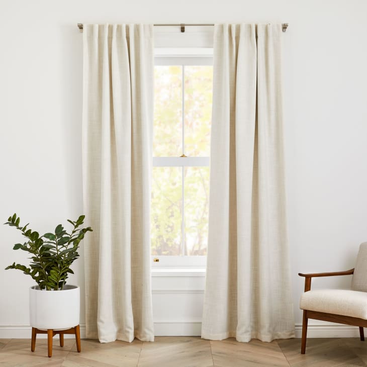 Open Box: Crossweave Curtain - Natural Canvas at West Elm