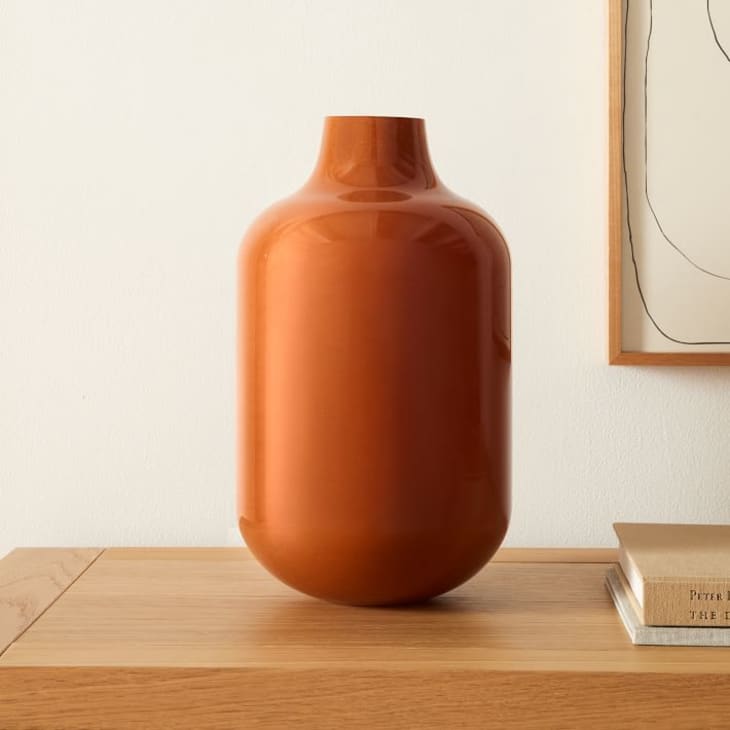 产品形象:Mari锈玻璃花瓶，大