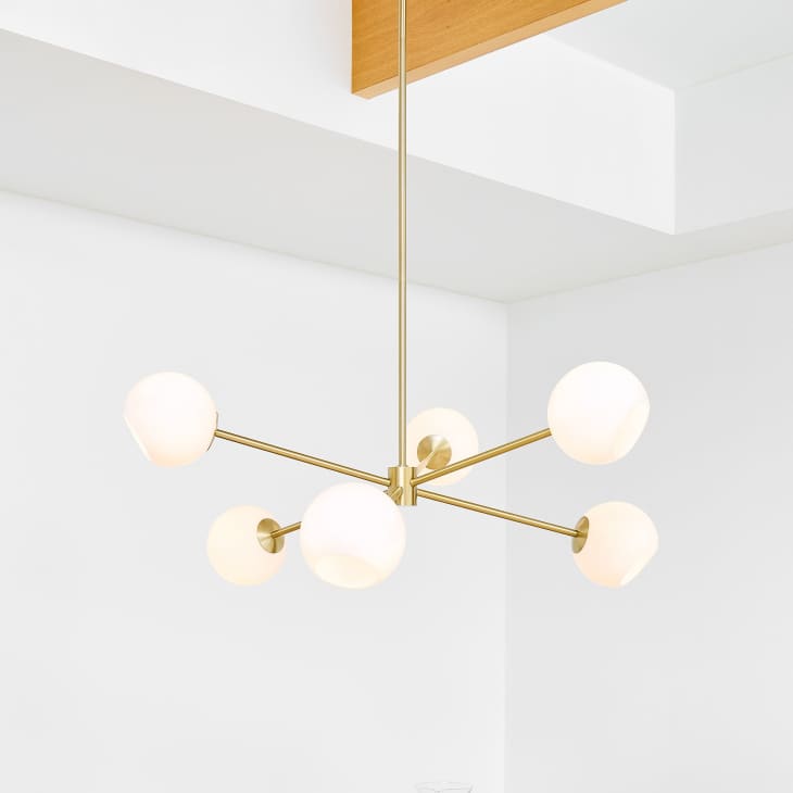 Product Image: Staggered Glass 6-Light Chandelier (37") - Milk
