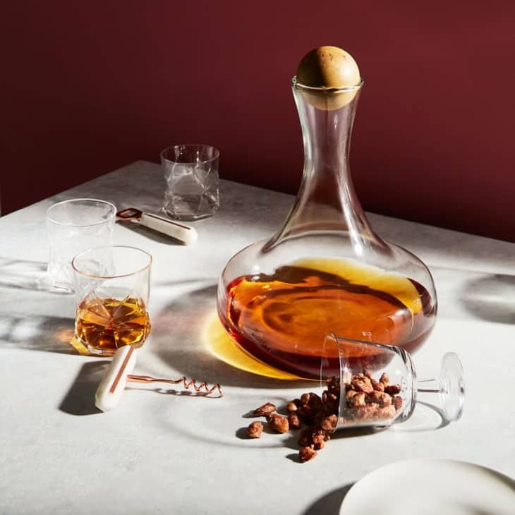 Product Image: Glass Wine Bottle Decanter with Wood Stopper