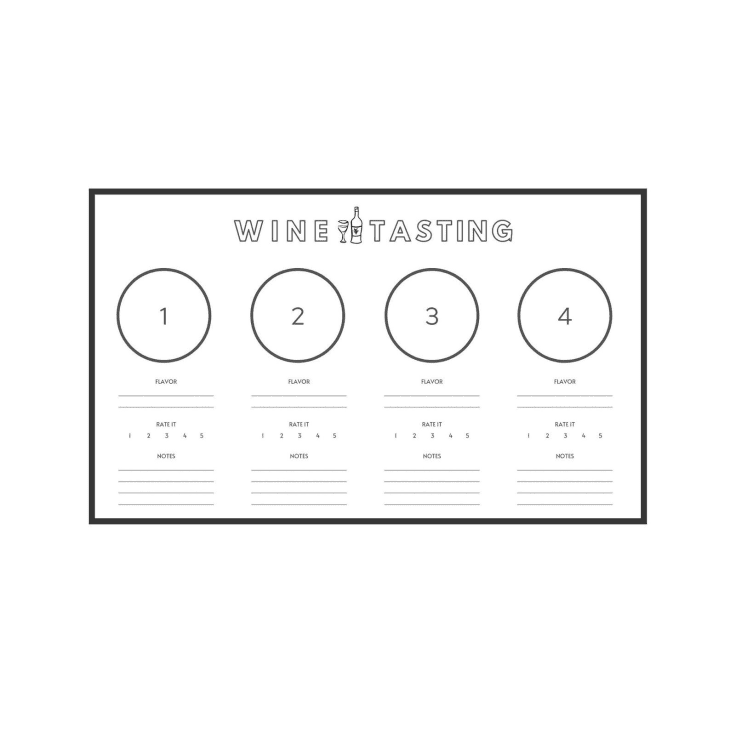 Product Image: Printable Wine Tasting Score Sheet