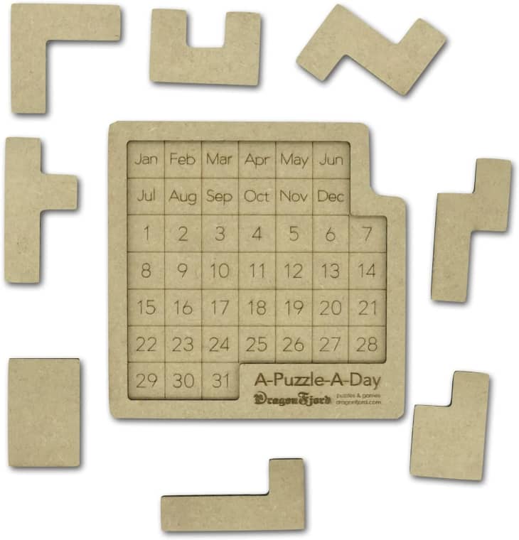 Wooden Daily Calendar Puzzle at Amazon